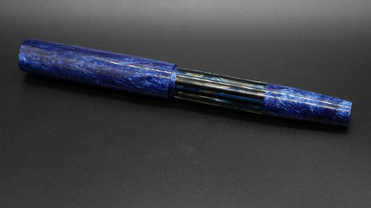 Orville - medium - CS blue star dust and Pinstripe acrylics, doublet -  Jowo #6 nib