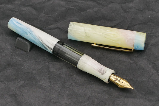 Orville - Medium - Pasquale Pastels - clip - piston - #6 nib