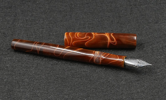 Orville - slim - Apricot acrylic - #6 nib