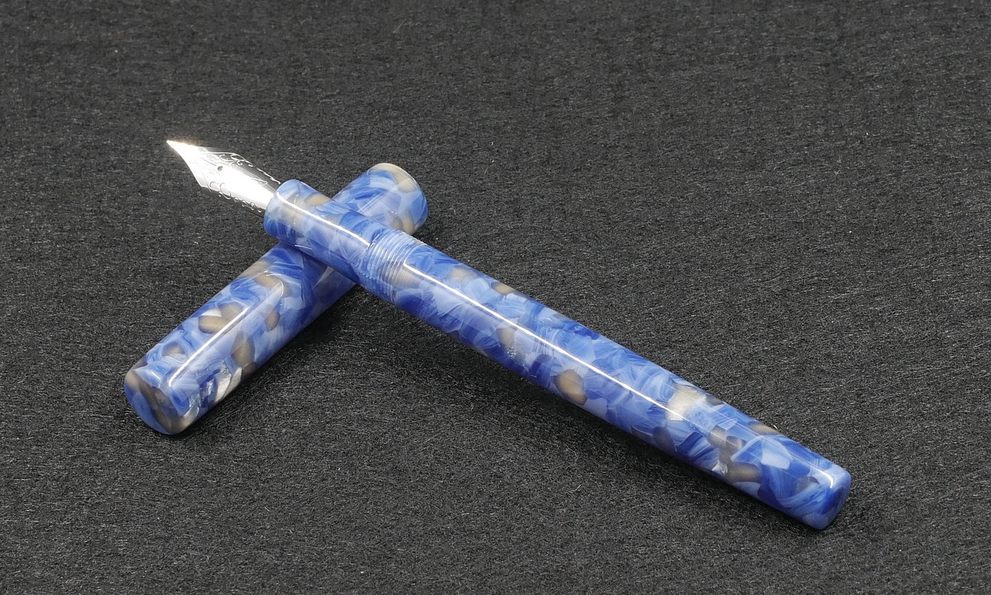 Orville - slim - Blue Shell acrylic - #6 nib