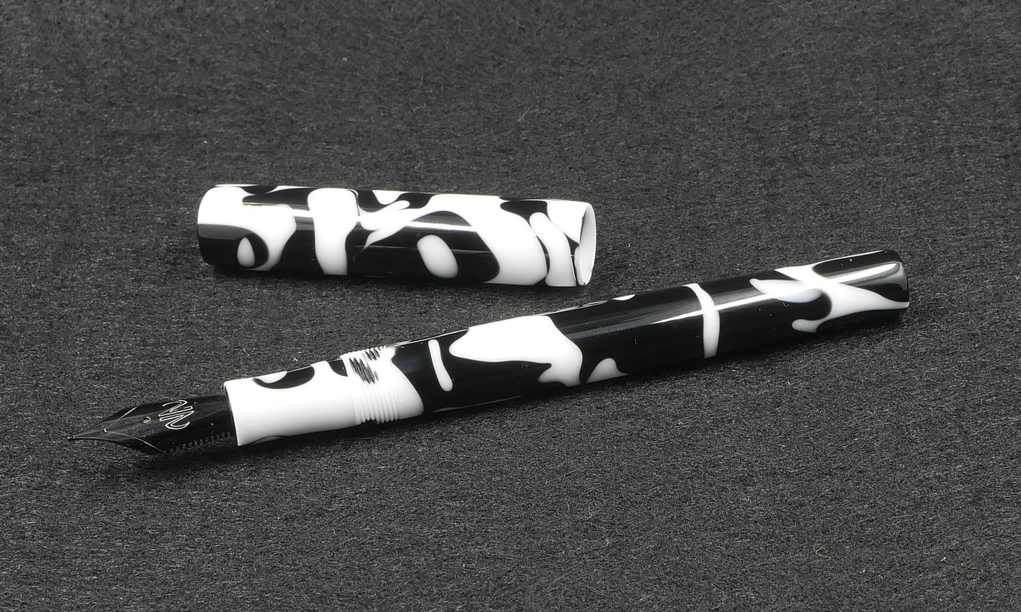 Orville - slim - Cow Patch acrylic - #6 nib