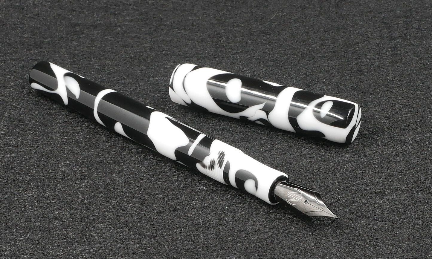 Orville - slim - Cow Patch acrylic - #6 nib