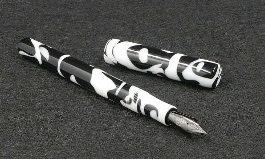 Orville - slim - Cow Patch acrylic - #6 nib