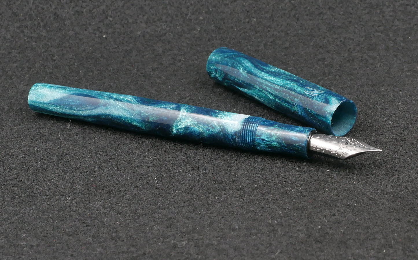 Orville - slim - Brooks Dark Teal resin - #6 nib