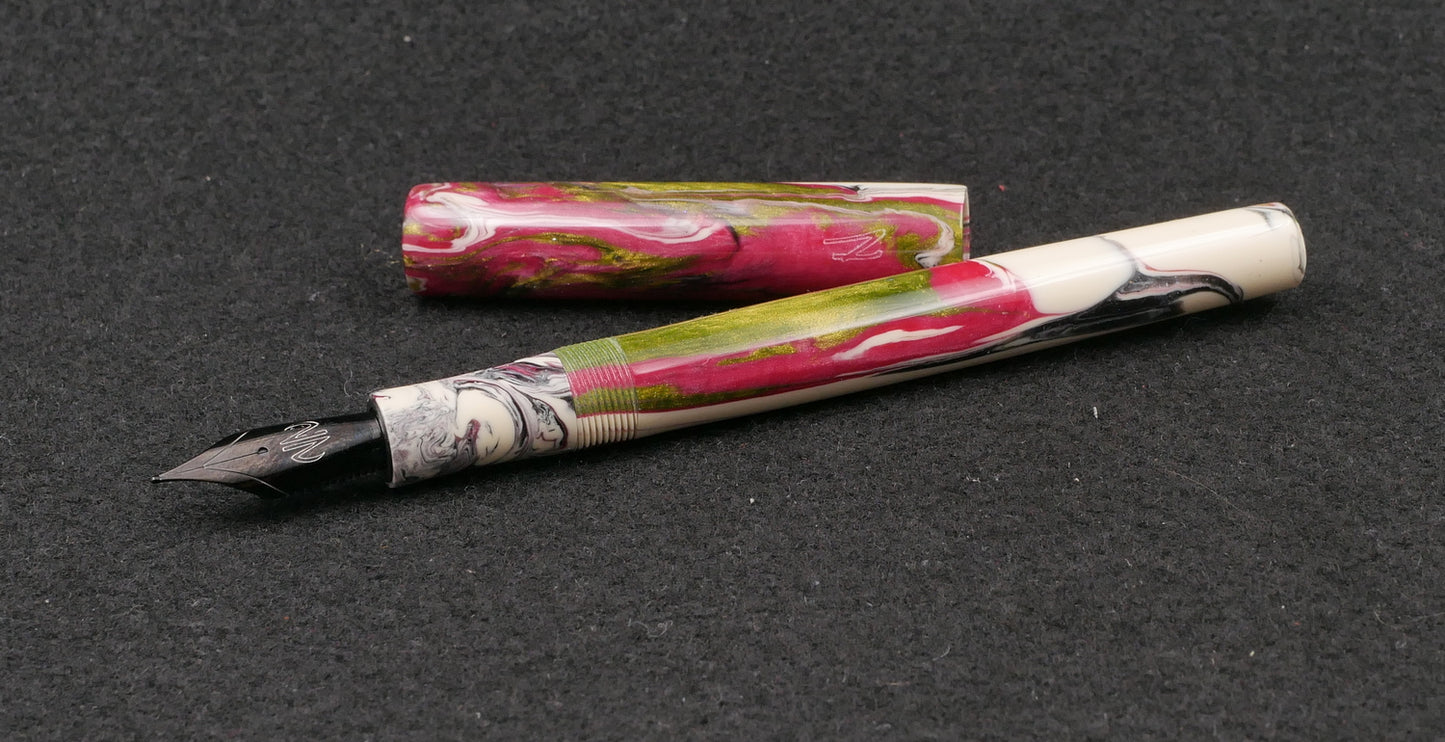 Orville - slim - Brooks Ivory Roses resin - #6 nib