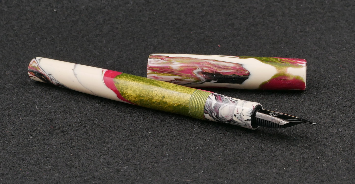 Orville - slim - Brooks Ivory Roses resin - #6 nib