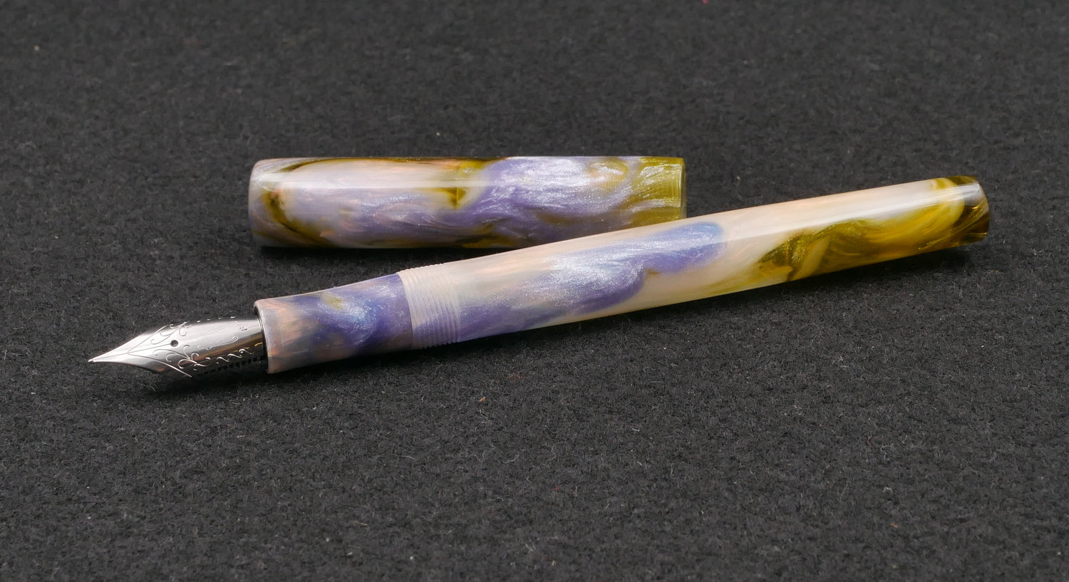 Orville - slim - D Squared Arts Arkansas Abalone resin - #6 nib