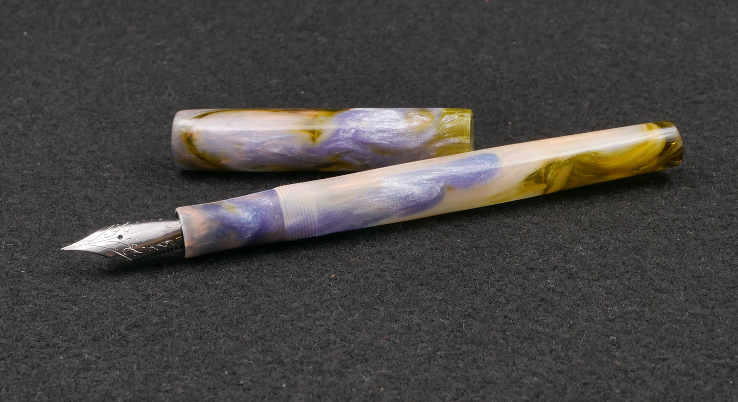 Orville - slim - D Squared Arts Arkansas Abalone resin - #6 nib