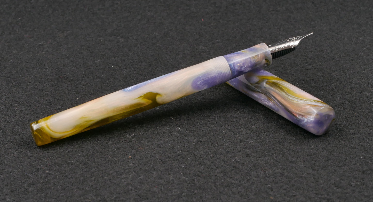 Orville - slim - D Squared Arts Arkansas Abalone resin - #6 nib