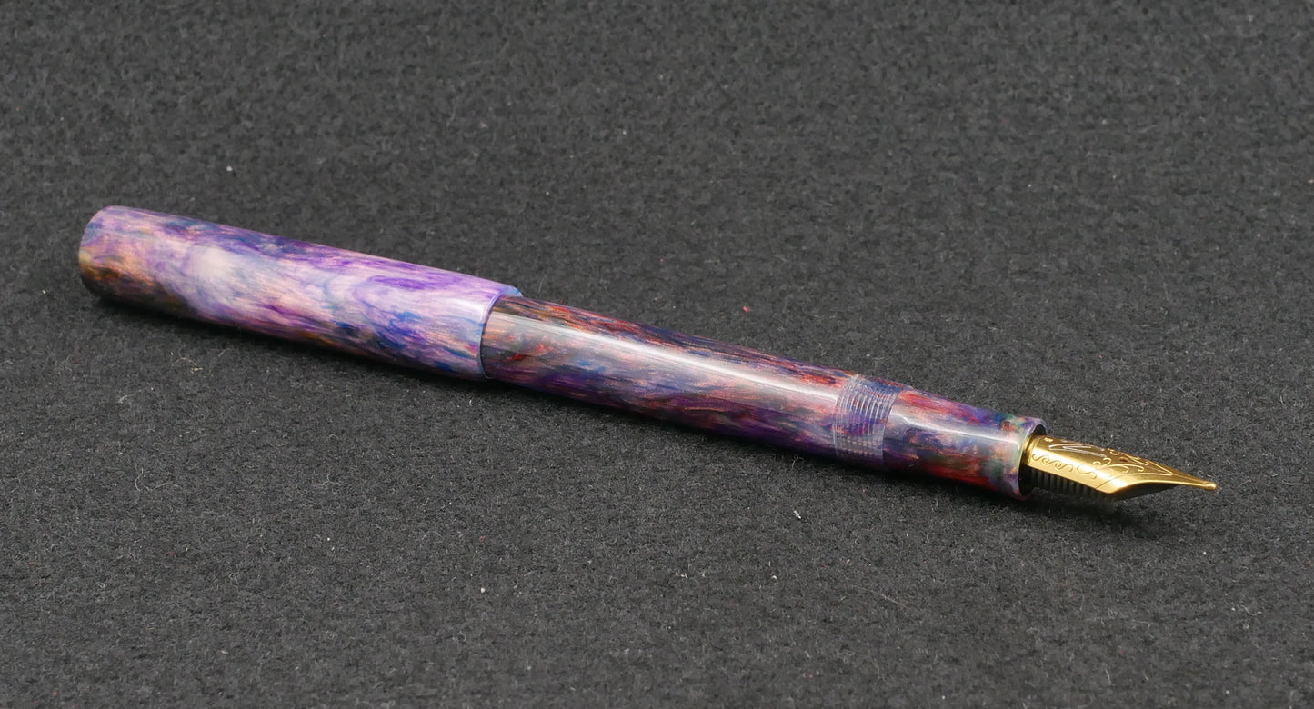 Orville - slim - Linear Purple resin - #6 nib