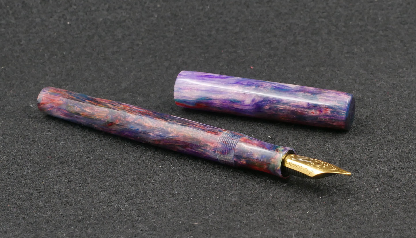 Orville - slim - Linear Purple resin - #6 nib