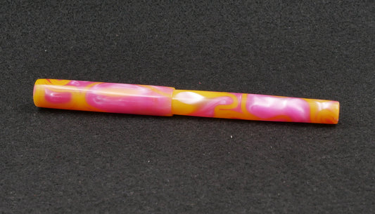 Orville - slim - Pink and Yellow Swirl acrylic - #6 nib
