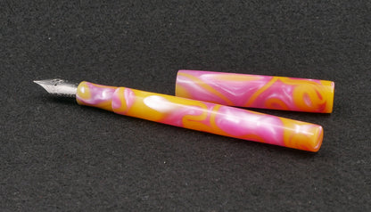 Orville - slim - Pink and Yellow Swirl acrylic - #6 nib