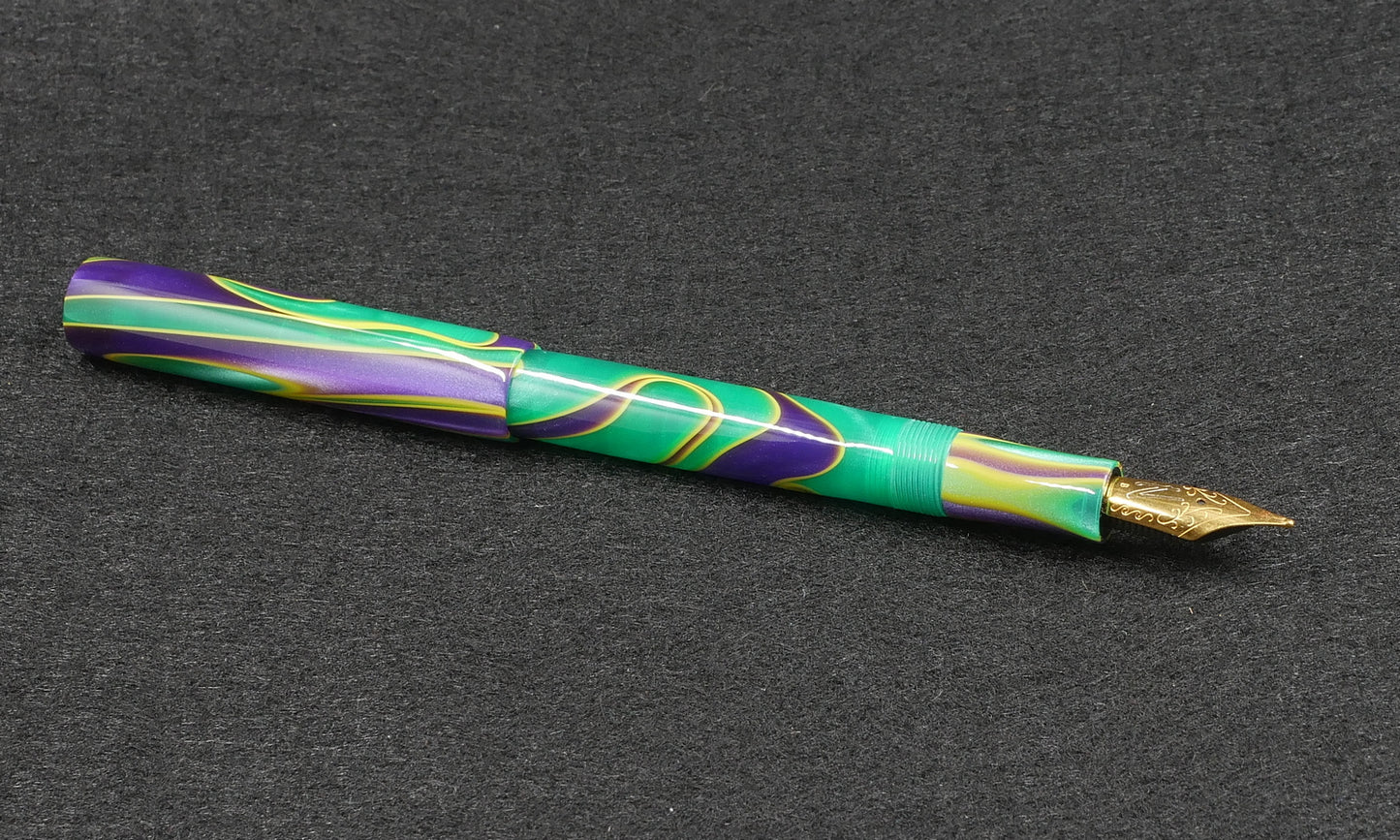 Orville - slim - Mardi Gras Waves acrylic - #6 nib