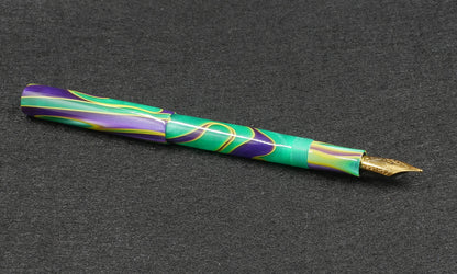 Orville - slim - Mardi Gras Waves acrylic - #6 nib