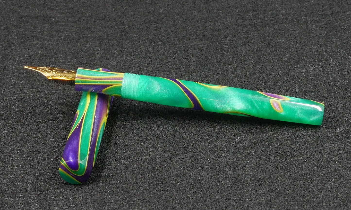 Orville - slim - Mardi Gras Waves acrylic - #6 nib