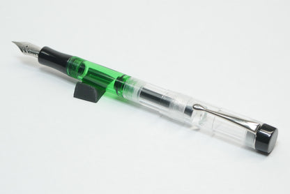 Orville - small - Solid Black, Clear, and Clear Green acrylics - Jowo #6 - Syringe fill
