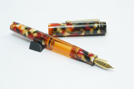 Orville - small - Conway Stewart Coral Green acrylic - Jowo #6 - Syringe fill