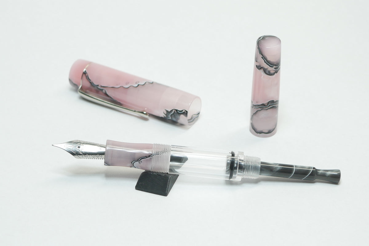 Orville - small - Pink Storm Mesh acrylic - Jowo #6 - Syringe fill
