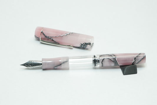 Orville - small - Pink Storm Mesh acrylic - Jowo #6 - Syringe fill