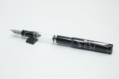 Orville - small - Pitch Black acrylic - Jowo #6 - Syringe fill