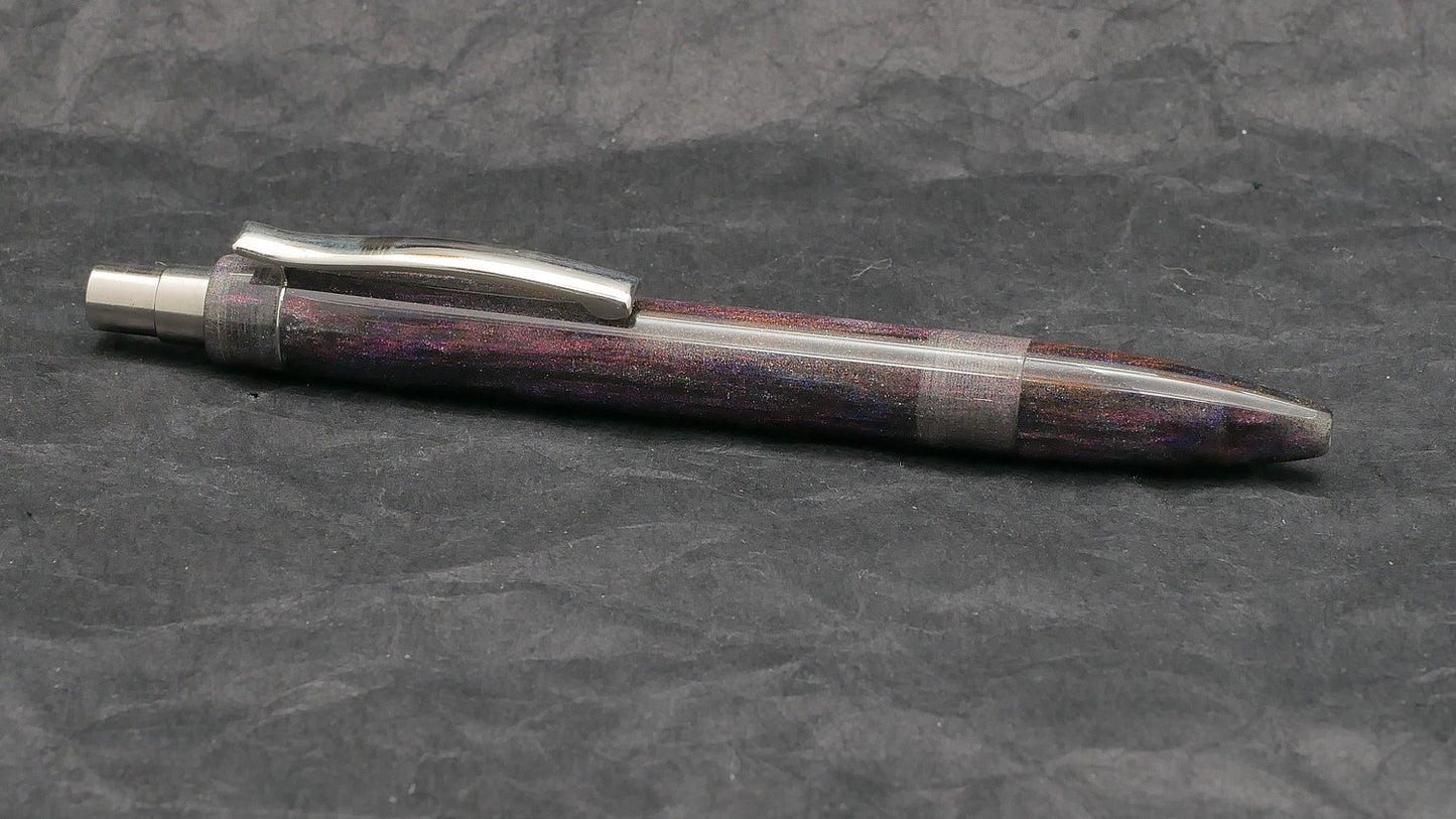 Preston Ballpoint - Eel & Anchor Glitter Bomb resin - clip