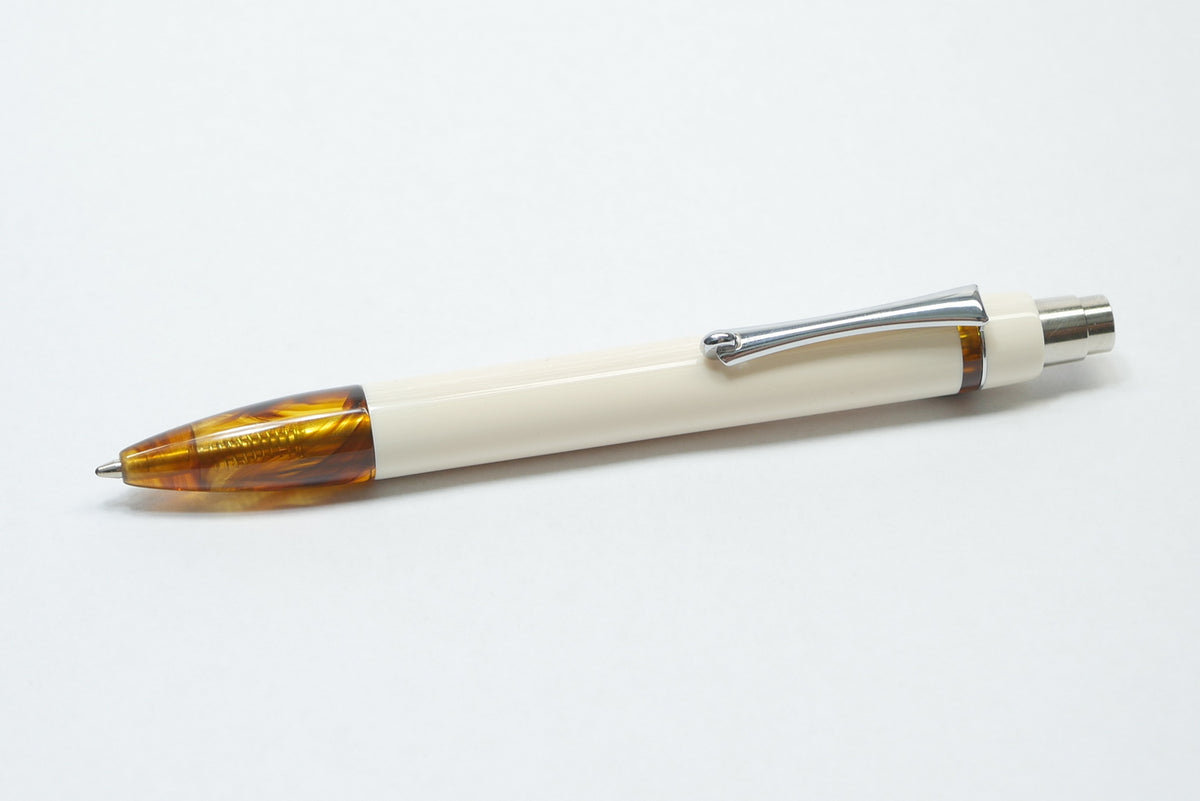 Preston Ballpoint - Ivory Bakelite and Tortoise Swirl acrylic