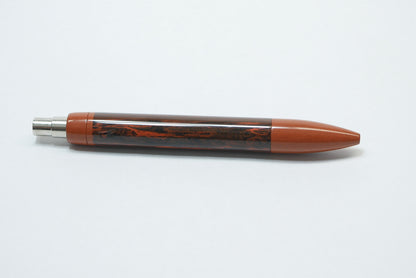 Preston Ballpoint - Thick - Vintage Orange wood grain and Nikko solid orange ebonites