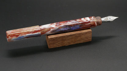 Preston fountain pen  - slim - Long - D Squared Renaissance resin - Jowo #6 nib