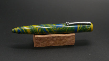 Preston fountain pen - Shorty - Tropical swirl ebonite - clip - Jowo #6 nib