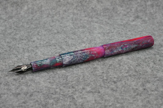 Preston fountain pen  - slim - Starry Night Arkansas Pinkresin - Jowo #6 nib