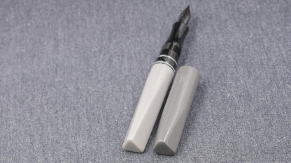 Prospector - Medium - Grayscale acrylics, Mazzuchelli ceblox ring - Jowo #6 nib