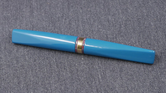 Prospector - Medium - SEM Petrol and NYH Purple ebonites, brass ring - Bock #8 or Jowo #6 nib