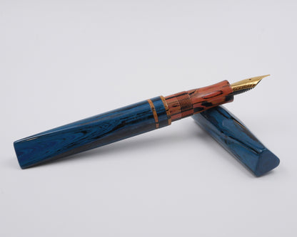 Prospector - Medium - SEM Mexico Blue and Orange - Jowo #6 nib