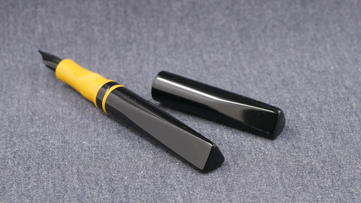 Prospector - Small - Black and Yellow acrylics - Jowo #6 nib