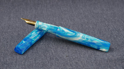 Prospector - Small - Carolina Pen Company Blue Wave resin - Jowo #6 nib