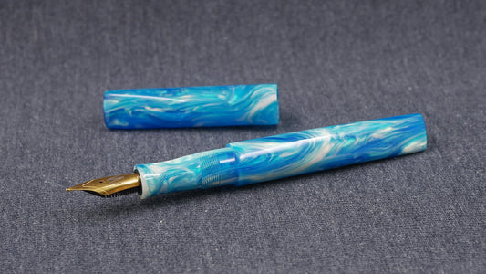 Prospector - Small - Carolina Pen Company Blue Wave resin - Jowo #6 nib