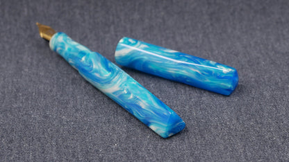 Prospector - Small - Carolina Pen Company Blue Wave resin - Jowo #6 nib