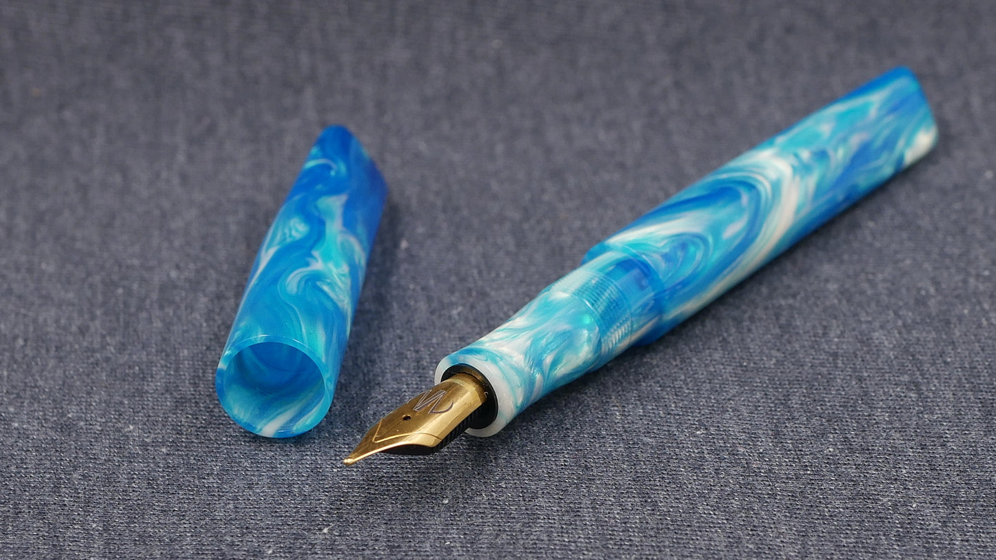Prospector - Small - Carolina Pen Company Blue Wave resin - Jowo #6 nib