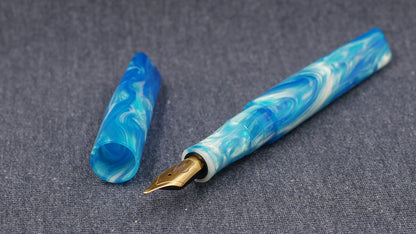 Prospector - Small - Carolina Pen Company Blue Wave resin - Jowo #6 nib