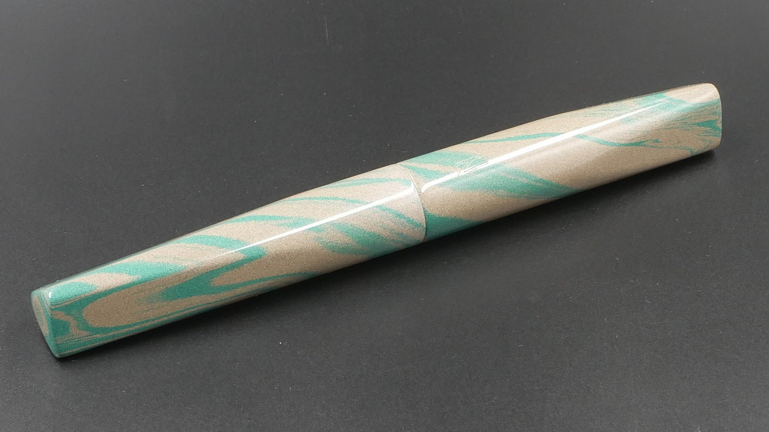 Prospector - Medium - Nikko Green and White ebonite - Jowo #6 nib