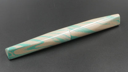 Prospector - Medium - Nikko Green and White ebonite - Jowo #6 nib