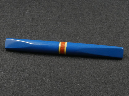 Prospector - Small - Nikko blue, SEM yellow, and NYH orange rippple ebonite - Jowo #6 nib
