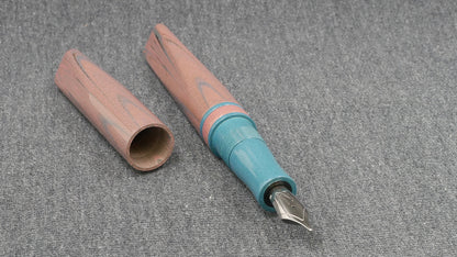 Prospector - Medium - NIKKO soft pink ripple, blue and pink ebonites- Jowo #6 nib