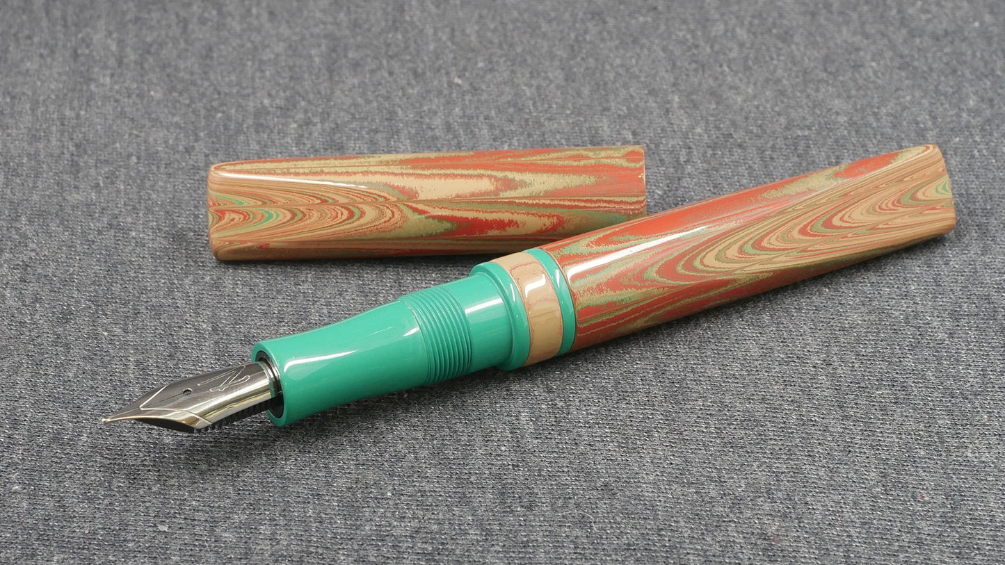 Prospector - Small - SEM candy and teal ebonites- Jowo #6 nib