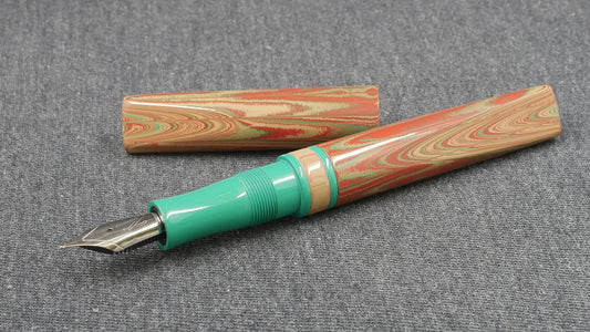 Prospector - Small - SEM candy and teal ebonites- Jowo #6 nib