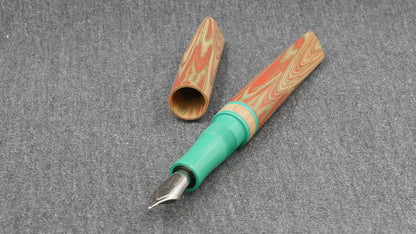 Prospector - Small - SEM candy and teal ebonites- Jowo #6 nib