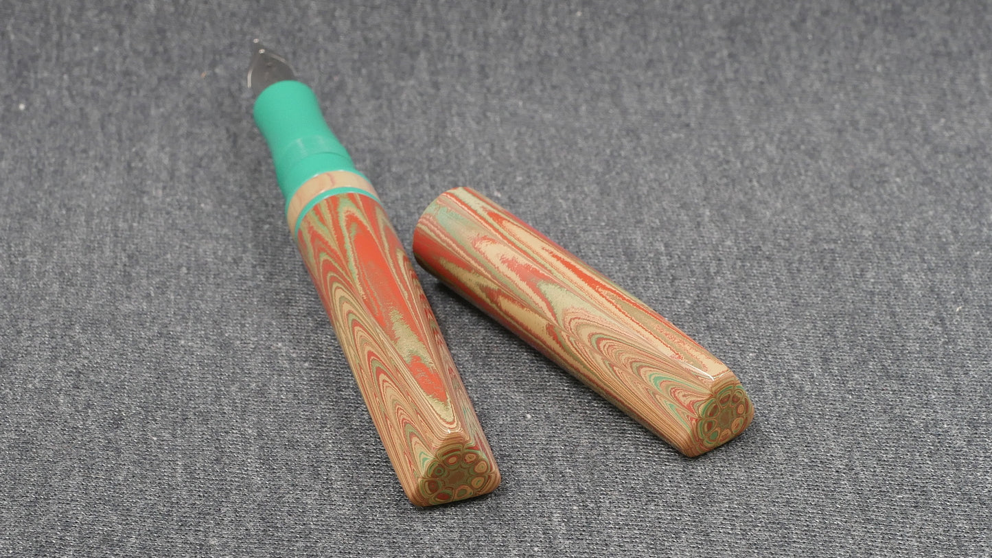 Prospector - Small - SEM candy and teal ebonites- Jowo #6 nib