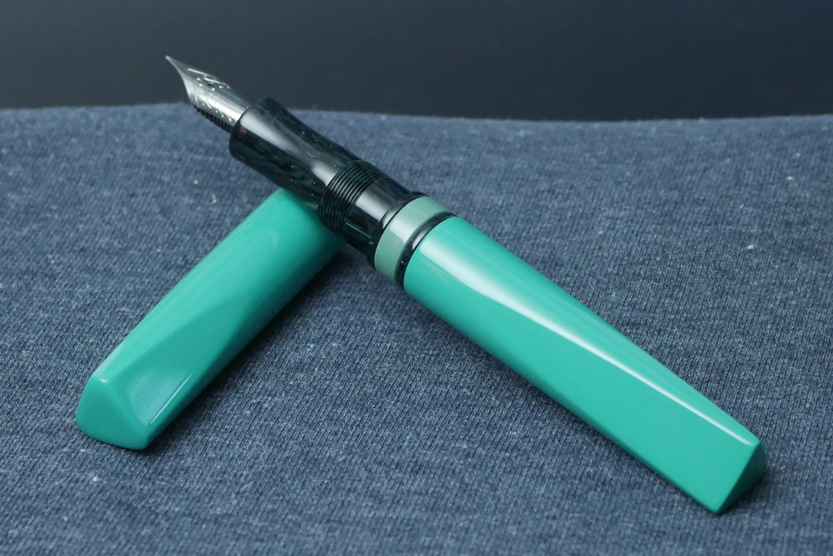 Prospector - Medium - SEM Teal and Dark Green mottled celluloid