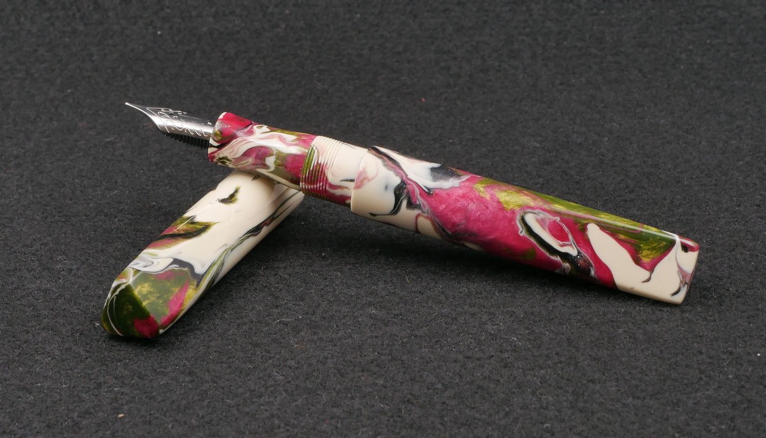 Prospector - Medium - Brooks Ivory Roses resin - Jowo #6 nib